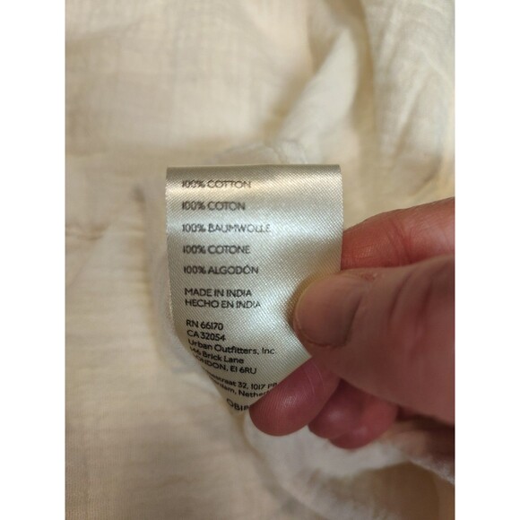 Free People We The Free Button Down Frayed Shirt S Boho Summer Daydream Gauzy - Picture 8 of 13